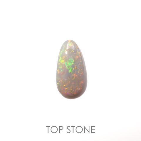 ブラックオパール(宝石名ブラック・オパール)オーストラリア産 3.637ct ソ付(彩珠)[221018913]16.4x8.3mm前後