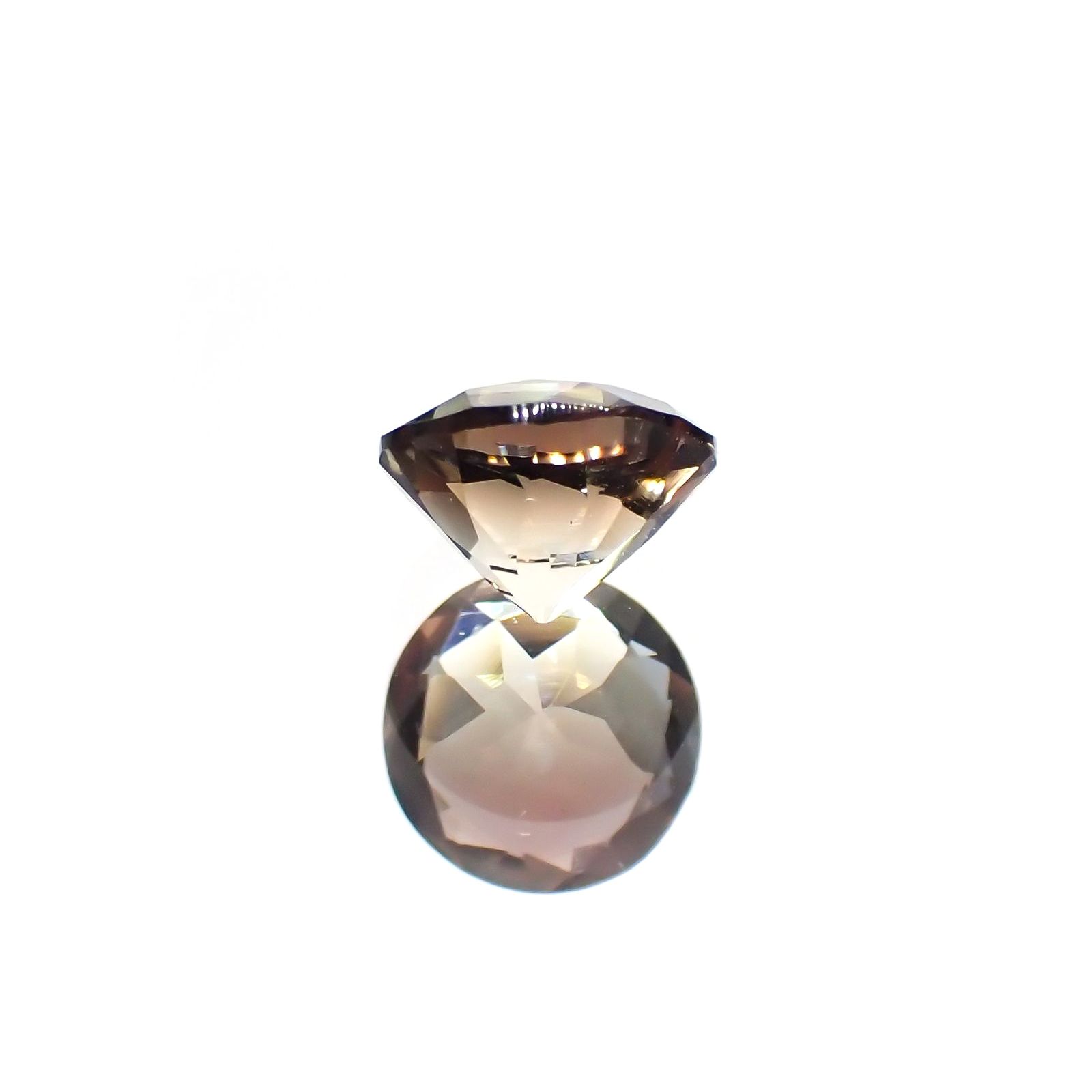 バイカラーオレゴンサンストーン(宝石名ラブラドライト)アメリカ・オレゴン州産 識別済 0.71ct / 6x6mm前後 [220114644]