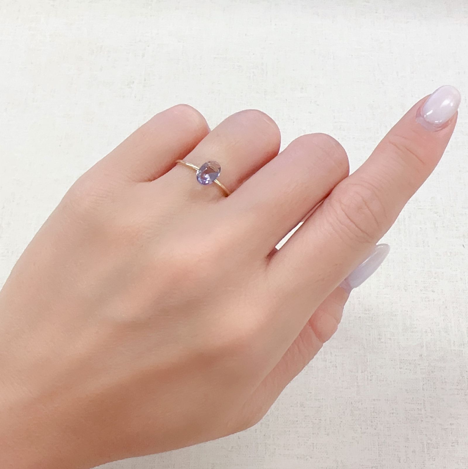マリアライト(宝石名パープル・スキャポライト)タンザニア産 0.53ct 識別済[230722925]7.1x4.9mm前後