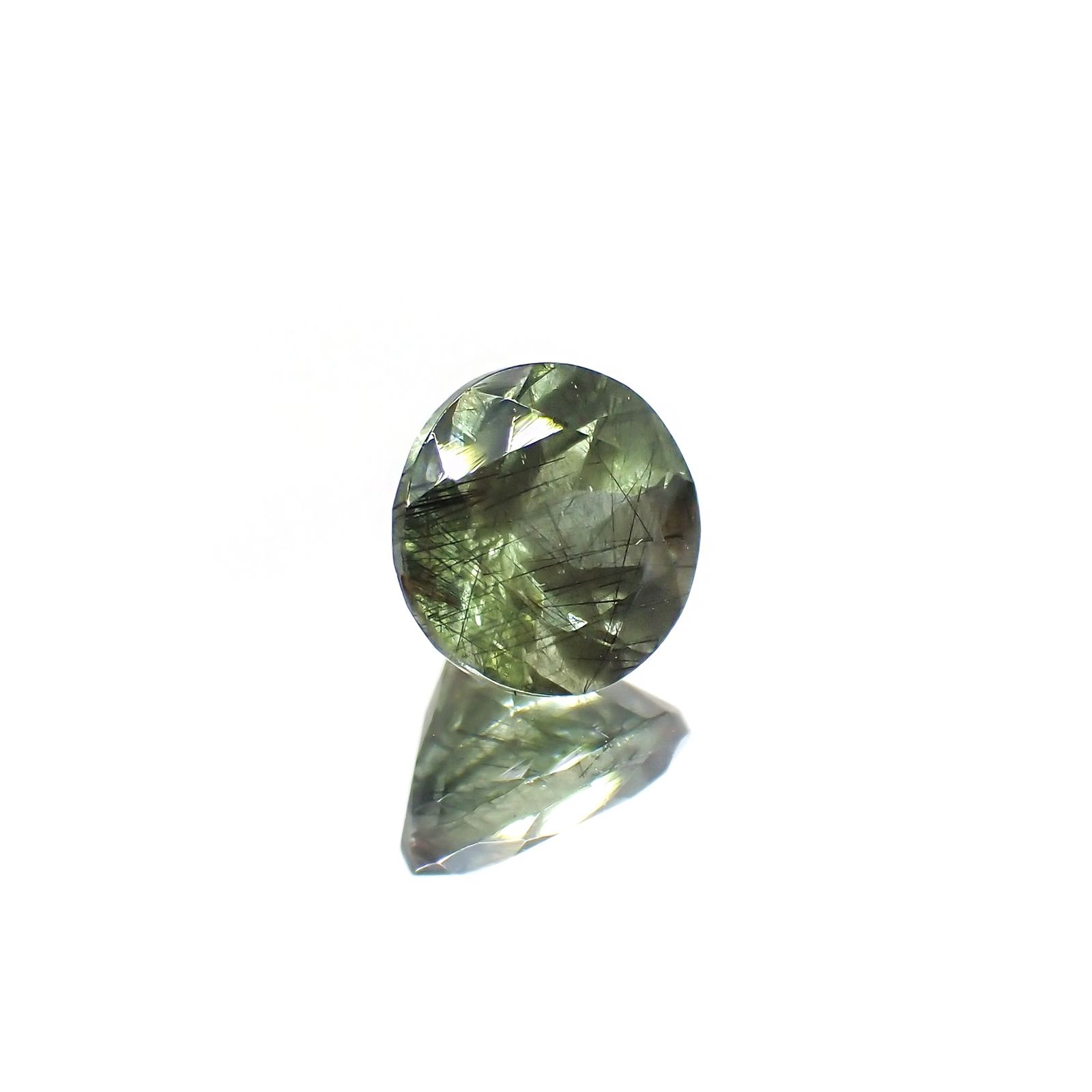 ルドウィジャイトインペリドット パキスタン産 1.59ct / 7x6.9mm前後 [260414222]