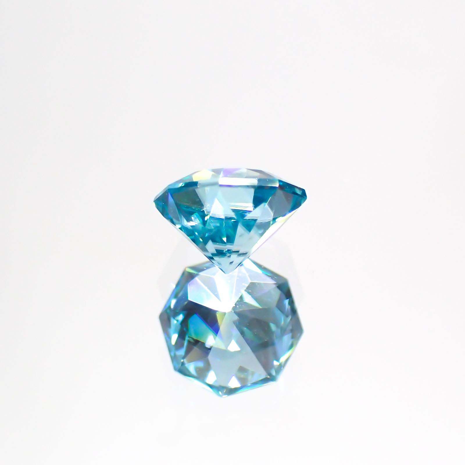 ◇オクタゴンカット◇ブルージルコン(宝石名ジルコン)カンボジア産 0.79ct 識別済[220113998]5x5mm前後
