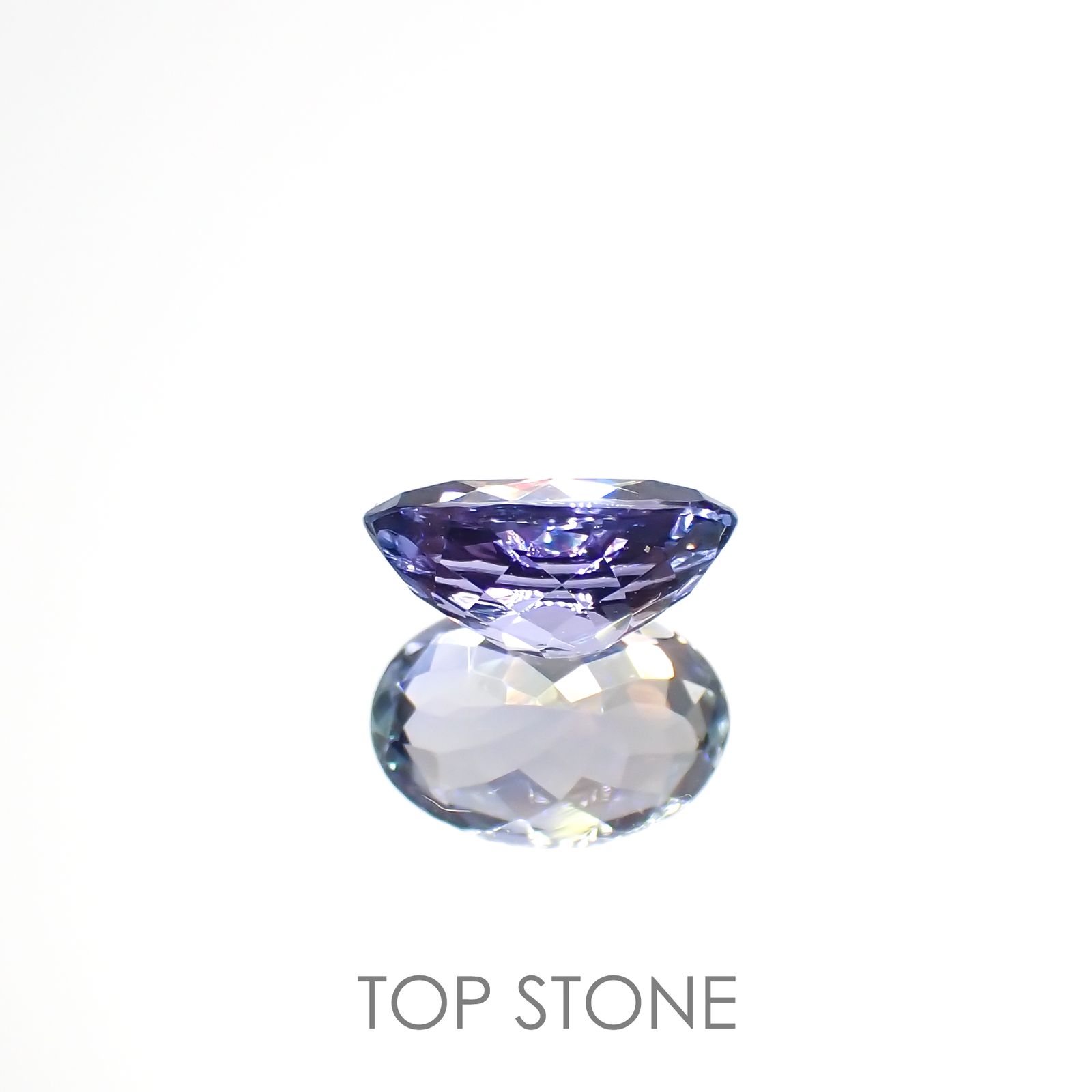 バイカラータンザナイト(宝石名ゾイサイト)タンザニア産 1.05ct 識別済[220717001]7.7x5.4mm前後