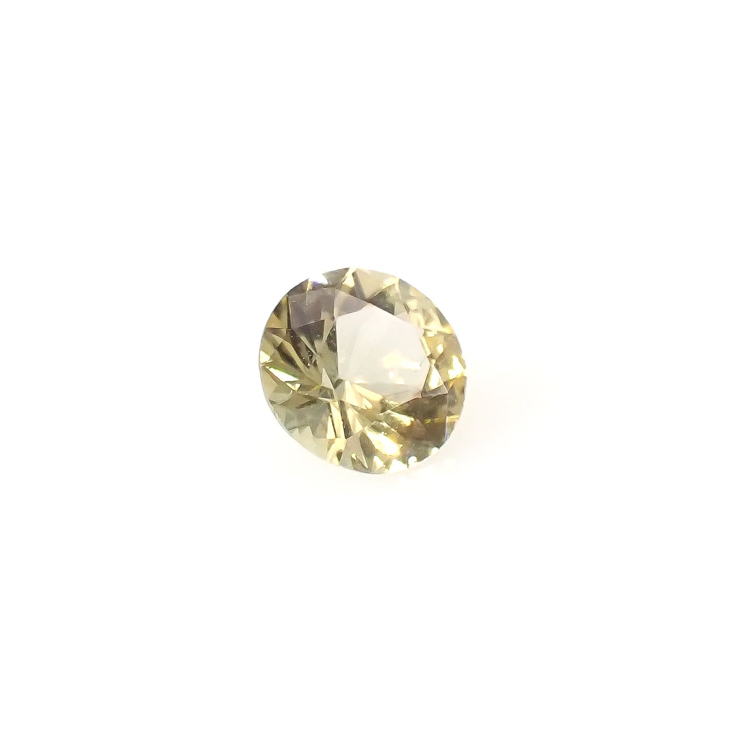 イエローゾイサイト タンザニア産 0.48ct[240427131]5.2x5.1mm前後