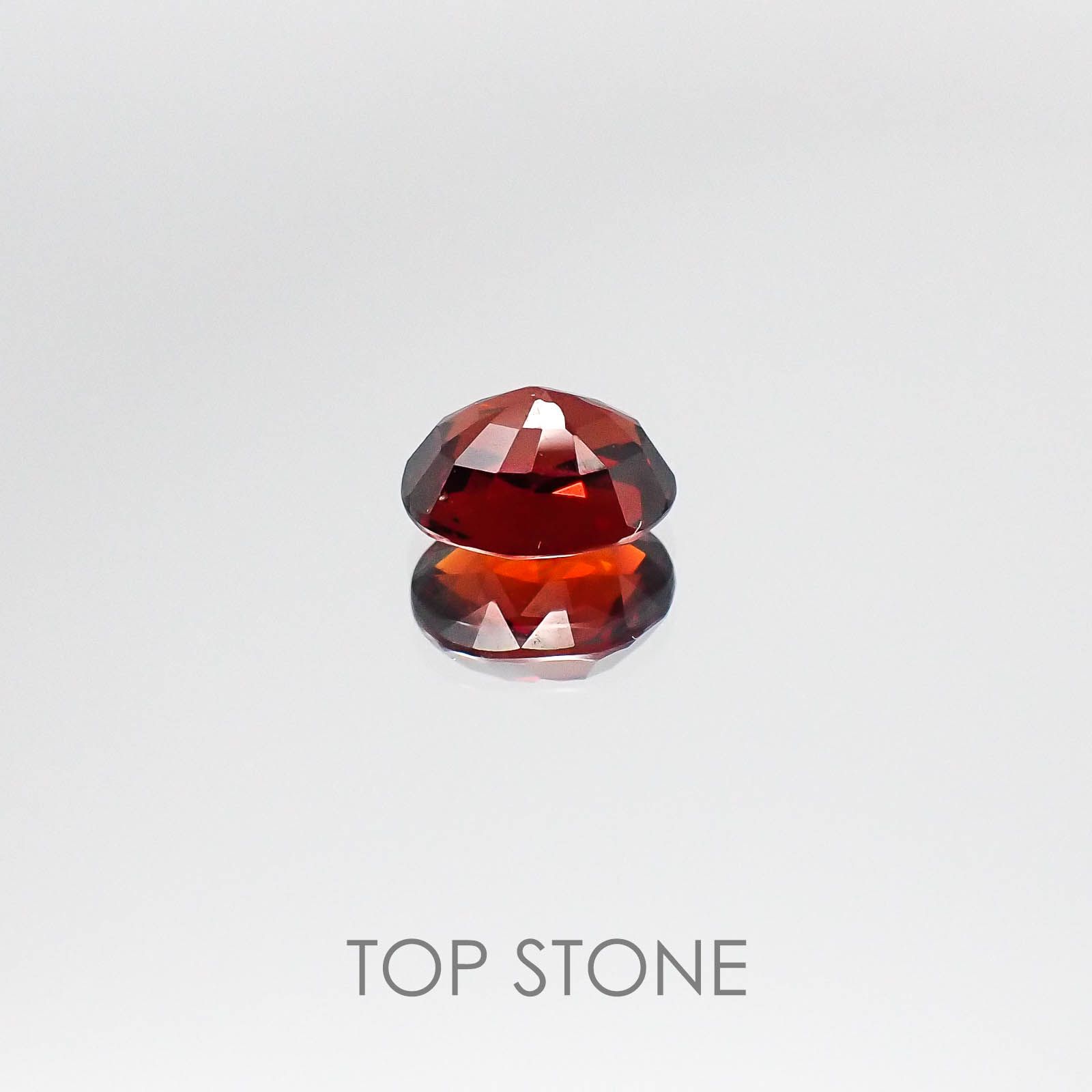 スペサルティンアルマンディンガーネット(宝石名スペサルティン アルマンディン・ガーネット) マダガスカル産 1.64ct 識別済[20073699]7.3×6.2mm前後