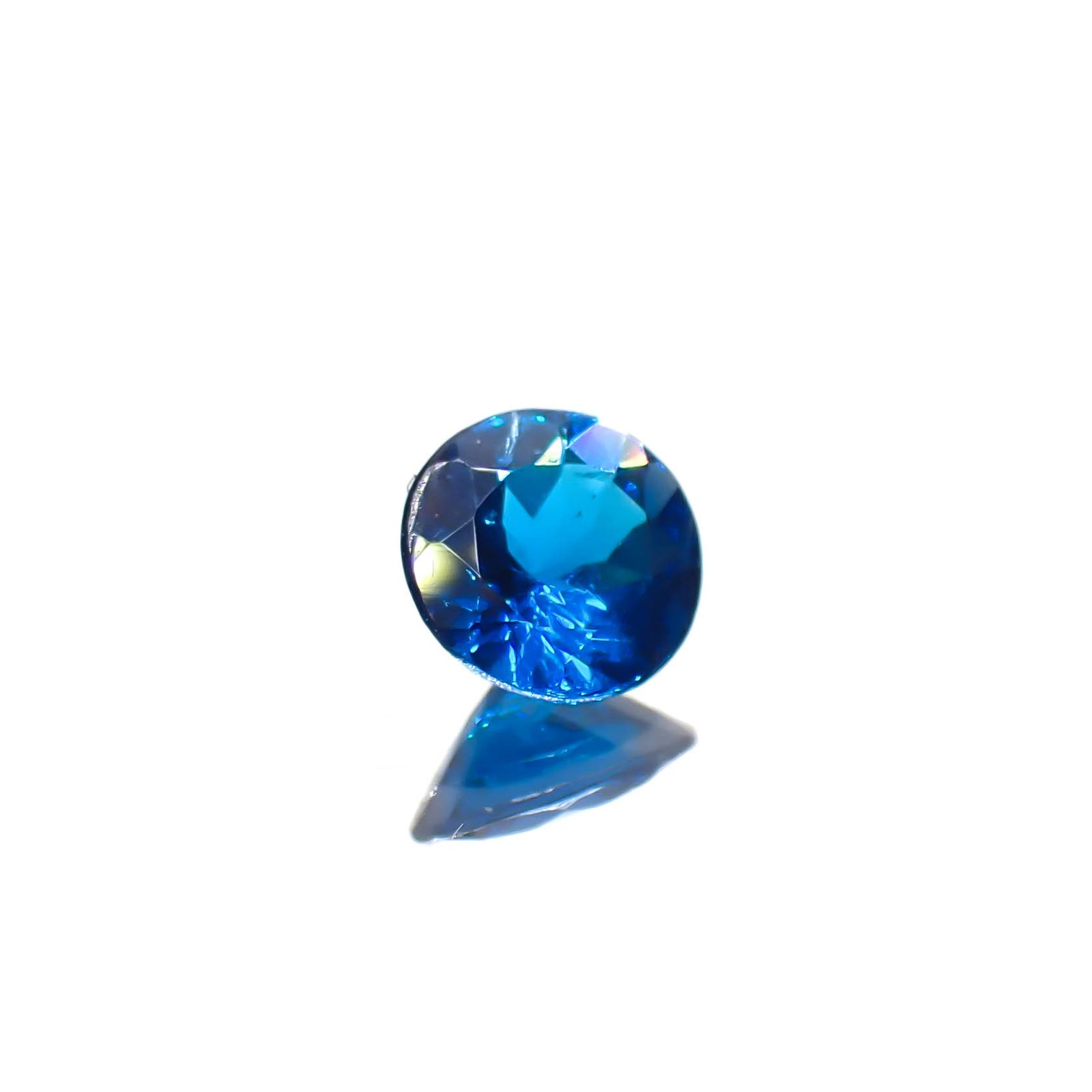 ディープブルーアパタイト マダガスカル産 0.36ct[240628153]4.9x4.9mm前後
