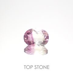 バイカラーフローライト 中国産 1.60ct[230120176]8.1x6.1mm前後