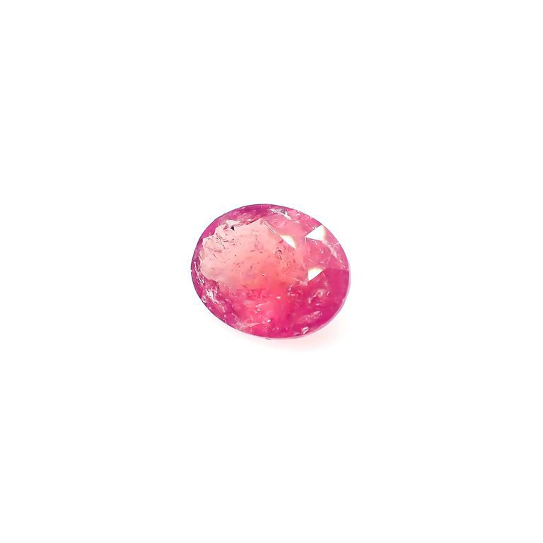 ペツォッタイト(ラズベリル)(宝石名ペツォッタイト)マダガスカル産 4.145ct ソ付(彩珠)[241029299]12.5x9.5mm前後