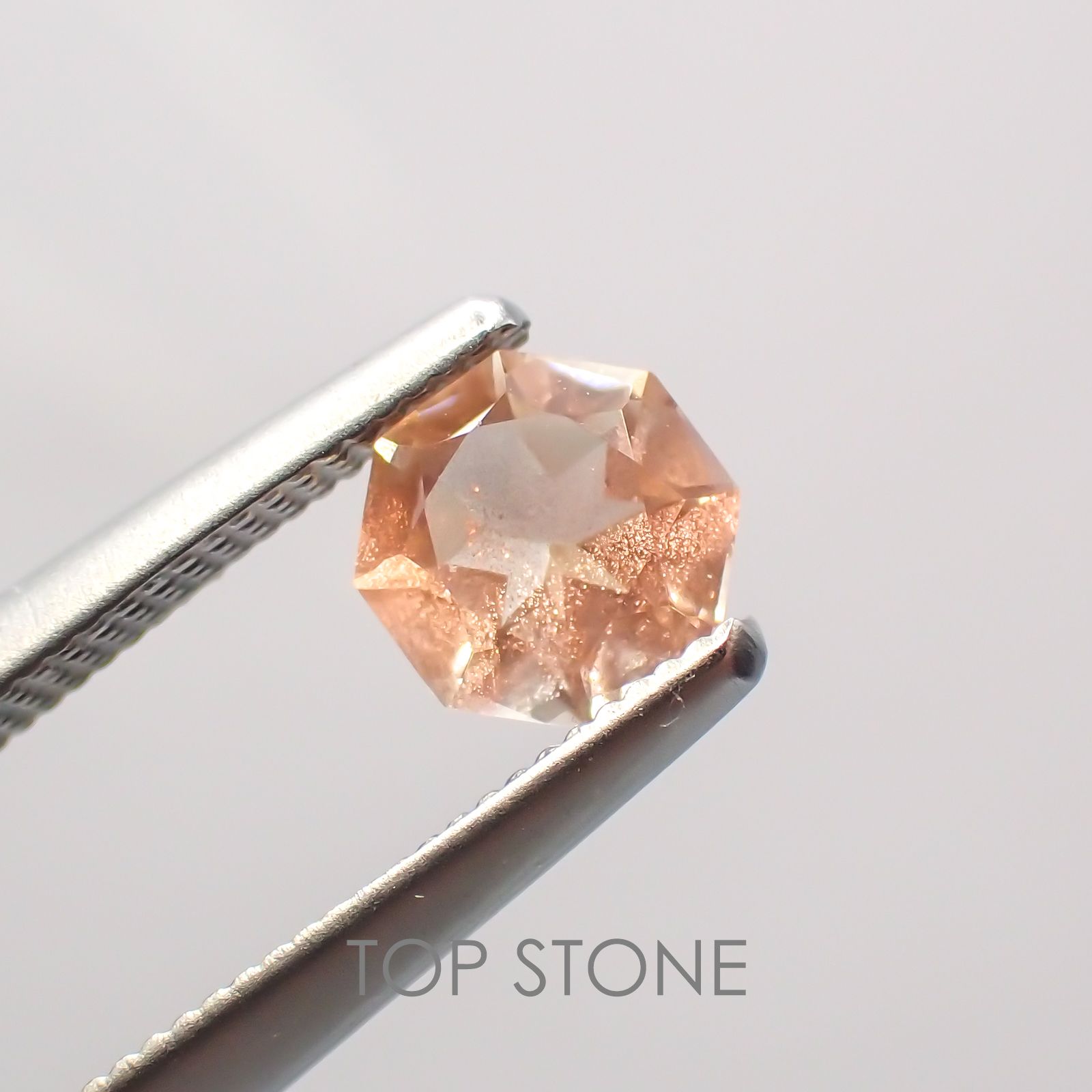 ◇オクタゴンカット◇オレゴンサンストーンSA  アメリカ産 ルース 0.44ct[210210040]5×5mm前後
