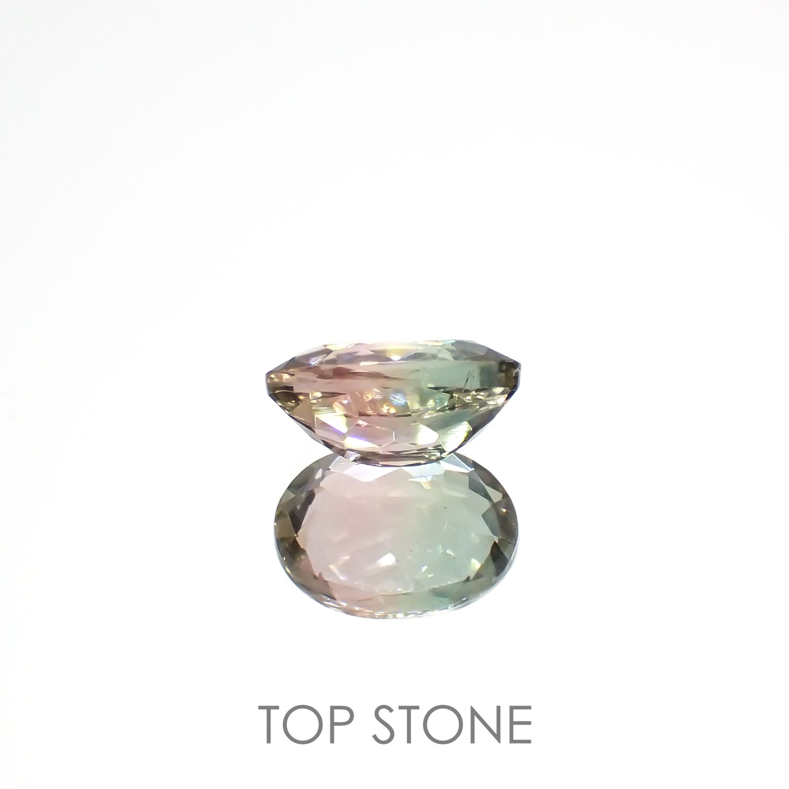 バイカラートルマリン(宝石名バイカラー・トルマリン)コンゴ民主共和国産 1.308ct ソ付[220717025]8x5.8mm前後
