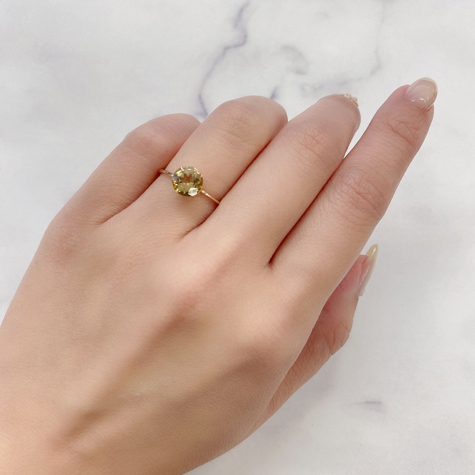 イエローベリル(宝石名イエロー・ベリル)ブラジル産 1.16ct 識別済[211113648]6.9x6.9mm前後