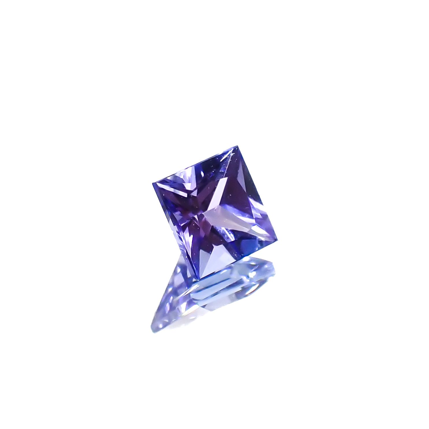 ◇プリンセスカット◇タンザナイト タンザニア産 0.43ct[240427142]4.2x4.1mm前後