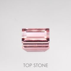 ピンクトルマリン パパラチャカラー(宝石名ピンク・トルマリン) ルワンダ産 1.178ct ソ付(彩珠)[210711593]8.1×4.5mm前後