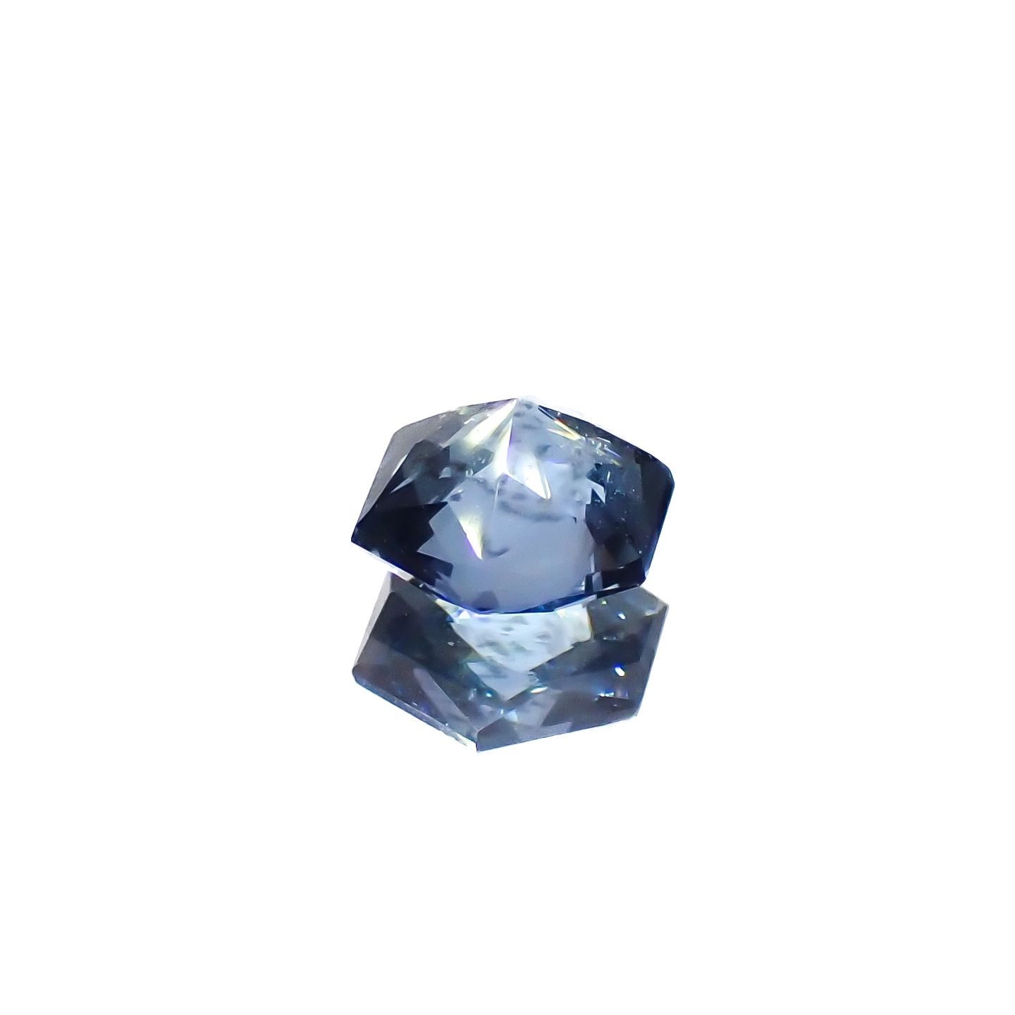 ◇ヘキサゴンカット◇アベンチュリンアクアマリン ブラジル・ミナスジェライス州産 0.31ct[240226007]4.2x4.2mm前後