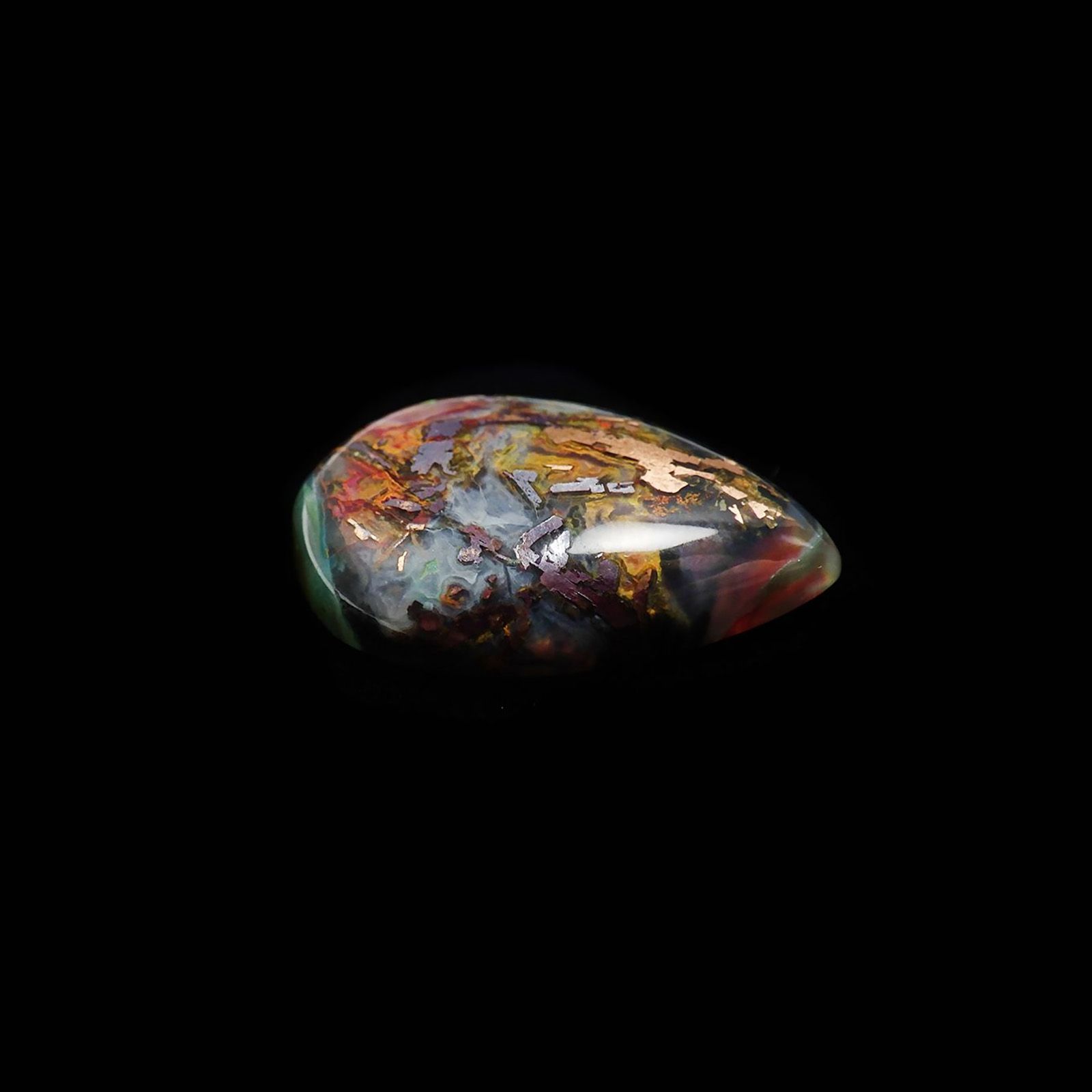 コッパークリソコラインカルセドニー インドネシア産 24.92ct / 25.5x17.6mm前後 [240125551]