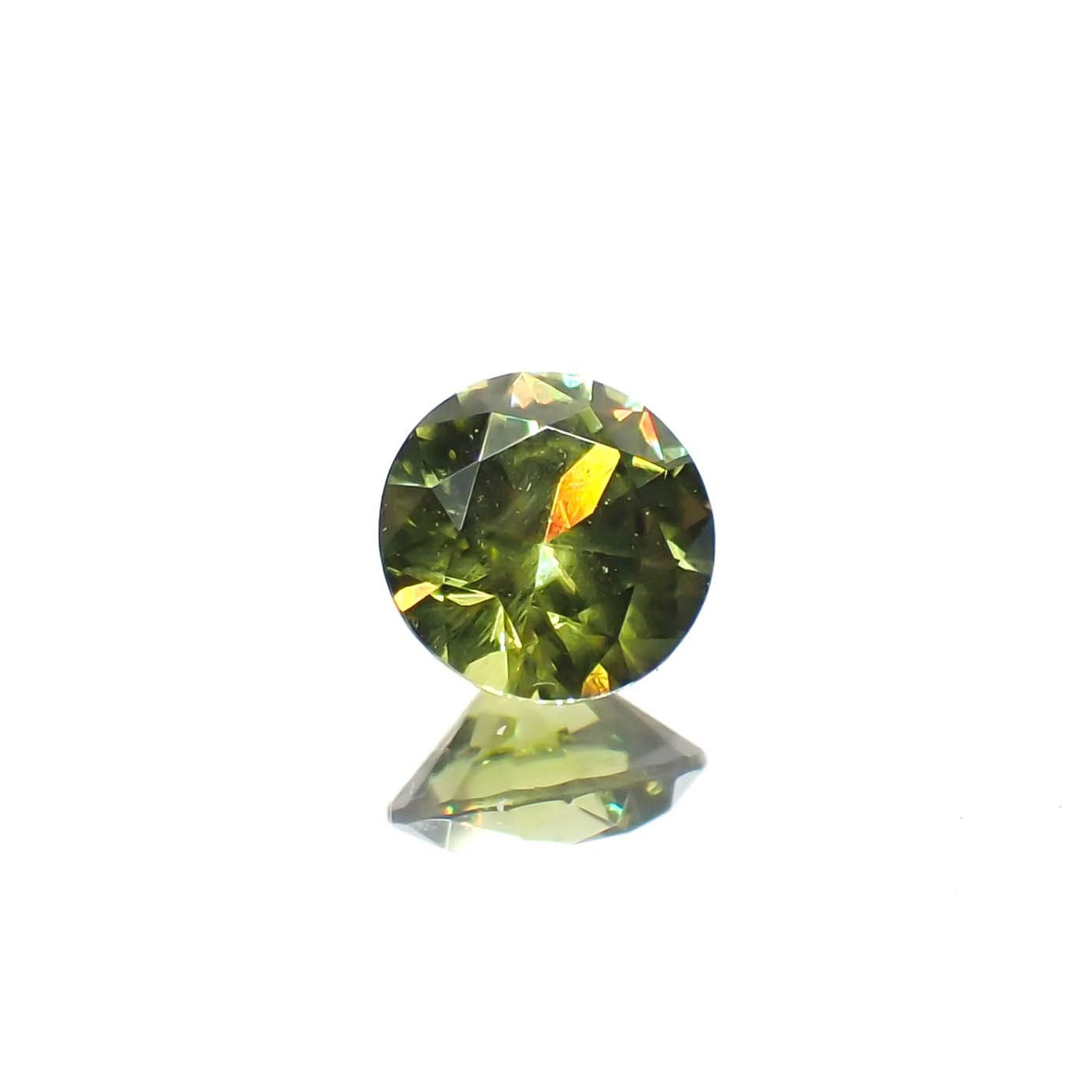 デマントイドガーネット(宝石名デマントイド・ガーネット)ロシア産 0.27ct 識別済[221119171]3.9x3.9mm前後