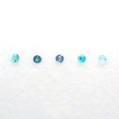 パライバトルマリン カラーグラデーション5pcsセット ブラジル産 0.14ct(5pcs合計)[230220481]1.8-2.0x1.8-2.0mm前後