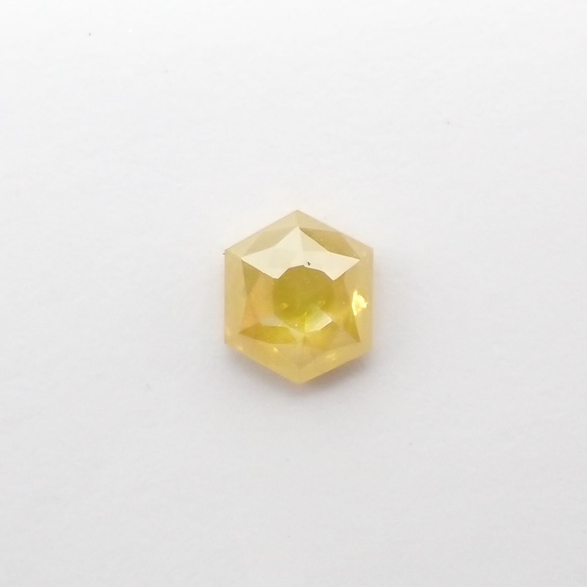 ◇ヘキサゴンアンティークカット◇イエローダイヤモンド ルース 0.15ct