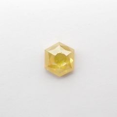 ◇ヘキサゴンアンティークカット◇イエローダイヤモンド ルース 0.15ct[210611069]3.2×3.1mm前後