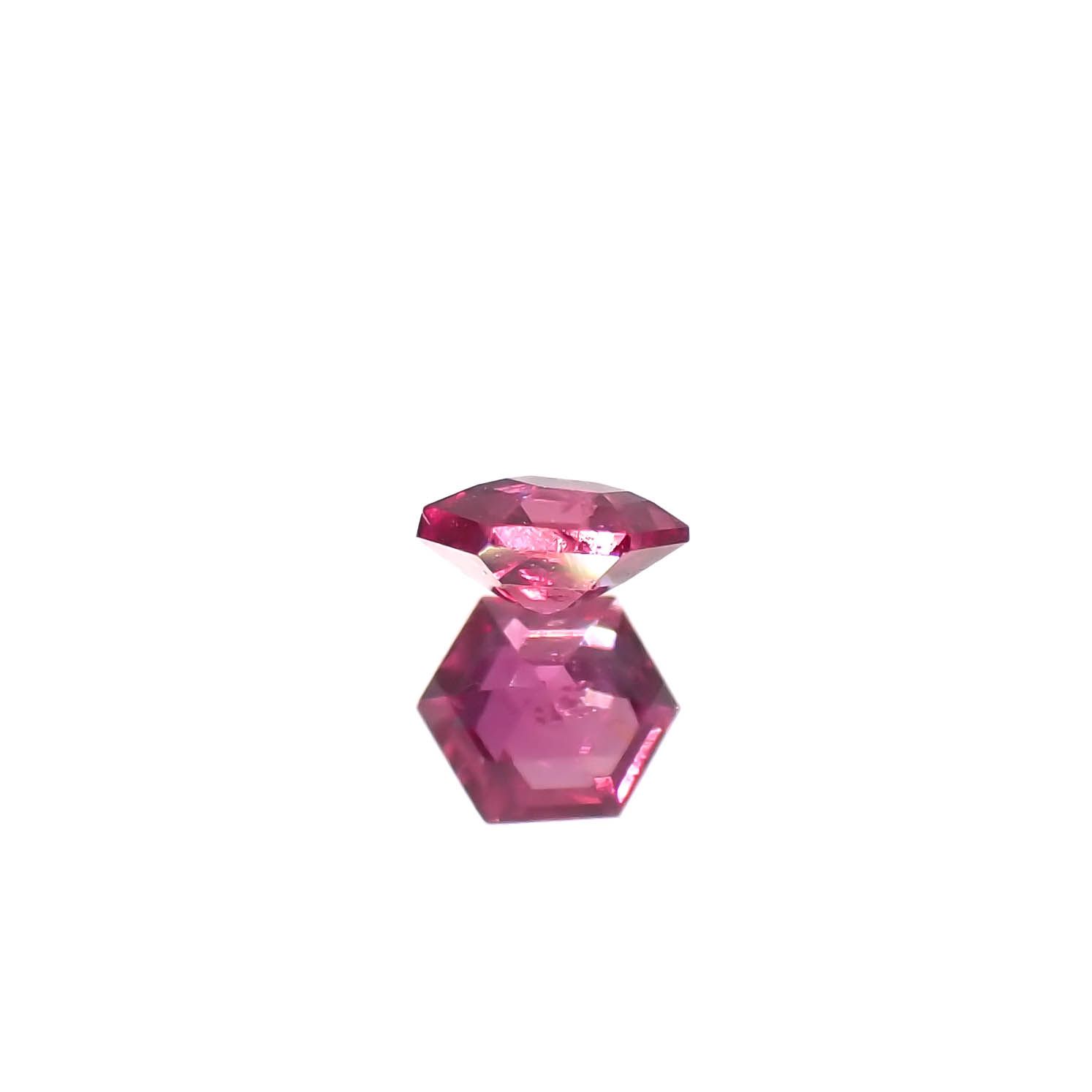 ◇ヘキサゴンカット◇ルビー 非加熱 モザンビーク産 0.15ct[240427106]3x3mm前後