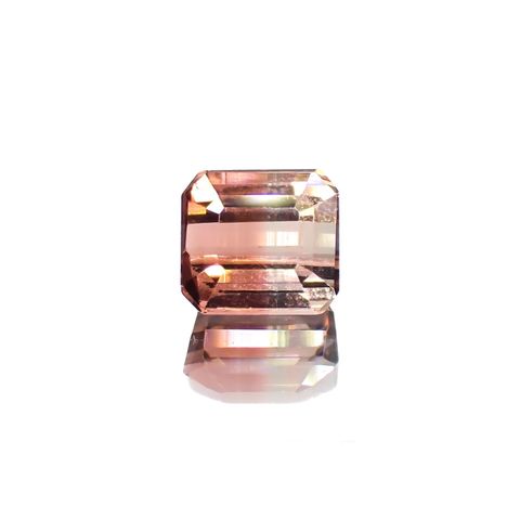 バイカラートルマリン(宝石名トルマリン)アフガニスタン産 識別済 0.59ct / 4.6x4.3mm前後 [260719561]
