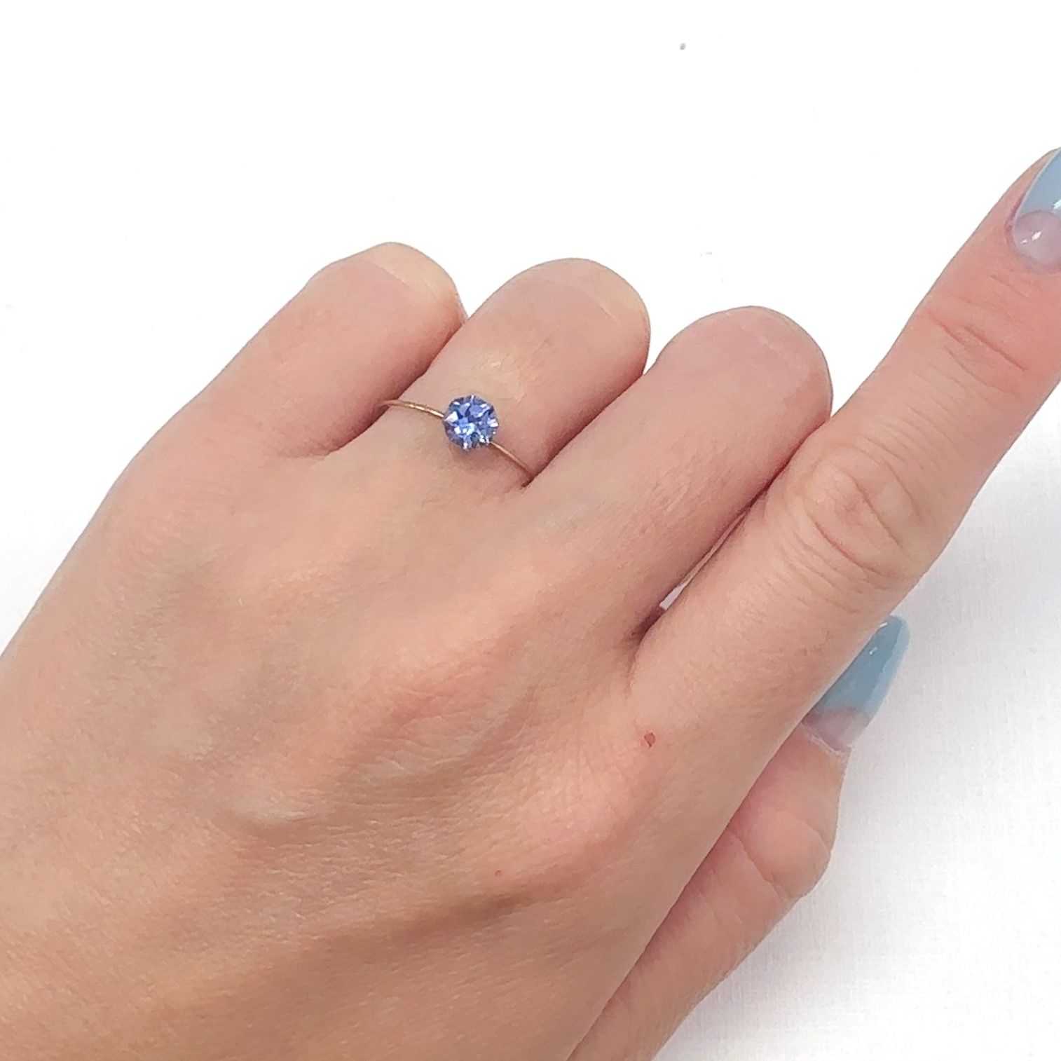 ◇オクタゴンカット◇タンザナイト(宝石名タンザナイト)タンザニア産 0.53ct 識別済[240628131]5.1x5mm前後