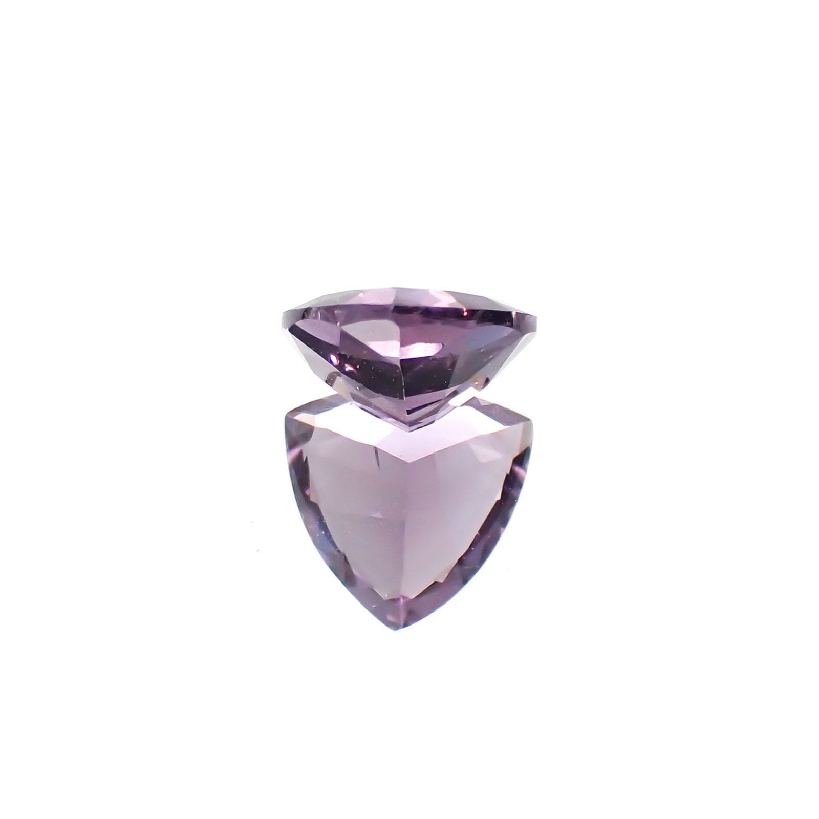 パープルスピネル(宝石名スピネル)ビルマ/マダガスカル産 1.37ct 識別済[250220603]7.4x7.3mm前後
