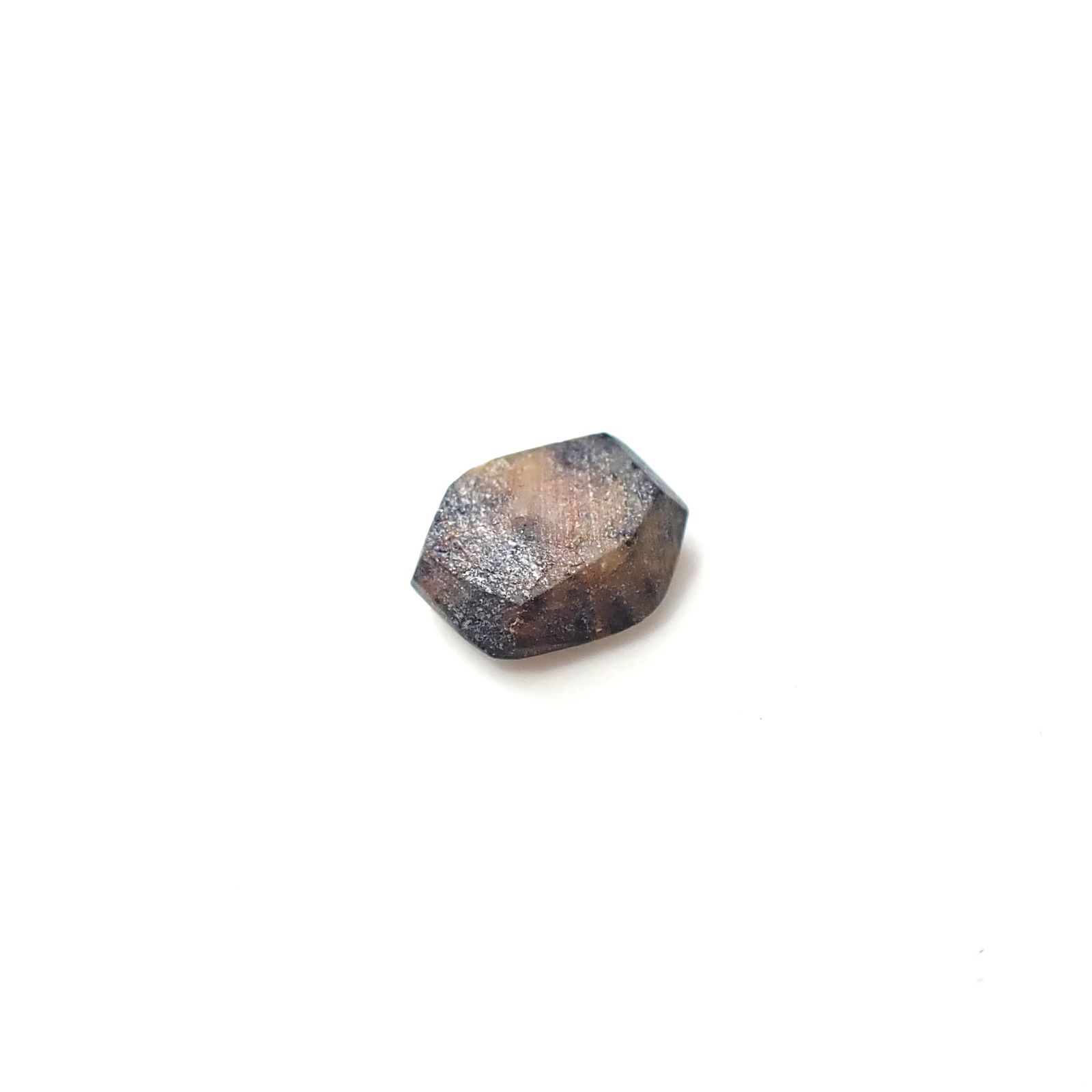 トラピッチェサファイア 原石スライス磨き ビルマ産 0.69ct [250830981]5.7x5.1mm前後