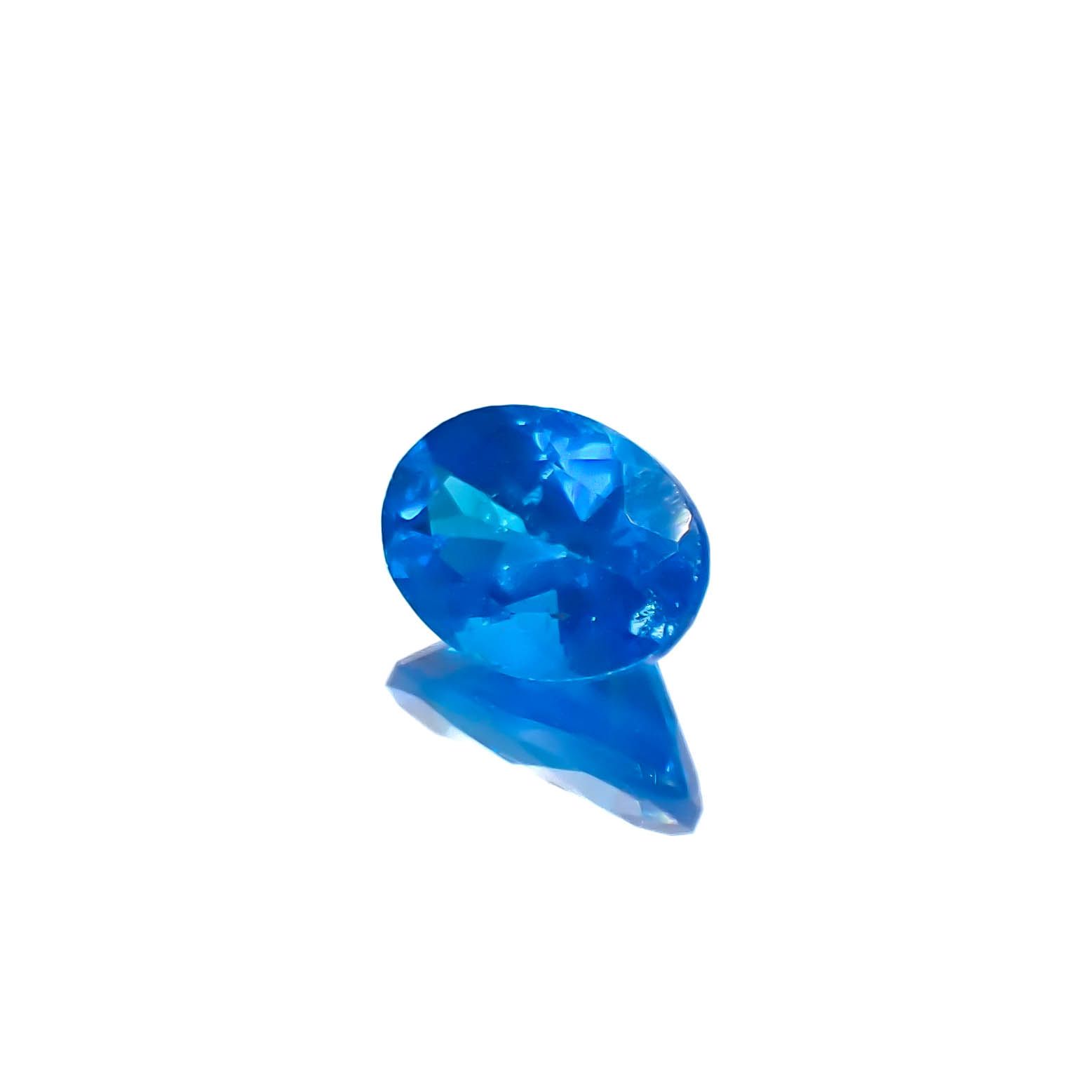 ネオンブルーアパタイト マダガスカル産 1.25ct[240628108]7.9x5.8mm前後