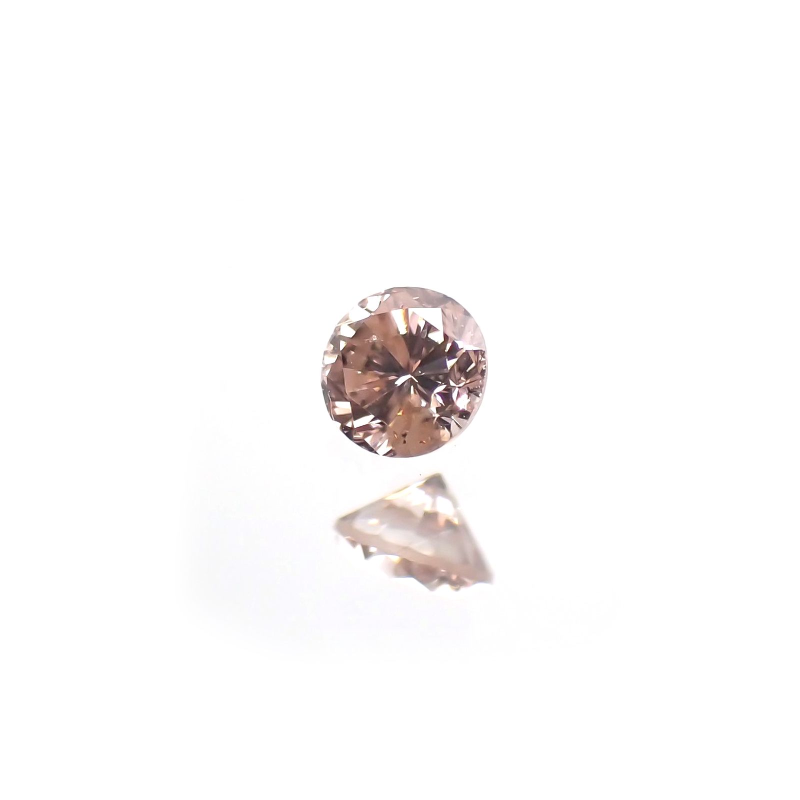 ピンクダイヤモンド(宝石名ダイヤモンド) I-1 / FANCY LIGHT BROWN PINK 0.082ct ソ付(CGL)[210812229]2.6×2.6mm前後