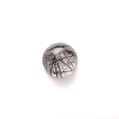 ブラックトルマリンインクォーツ ブラジル産 11.54ct[240427060]14.9x14.9mm前後