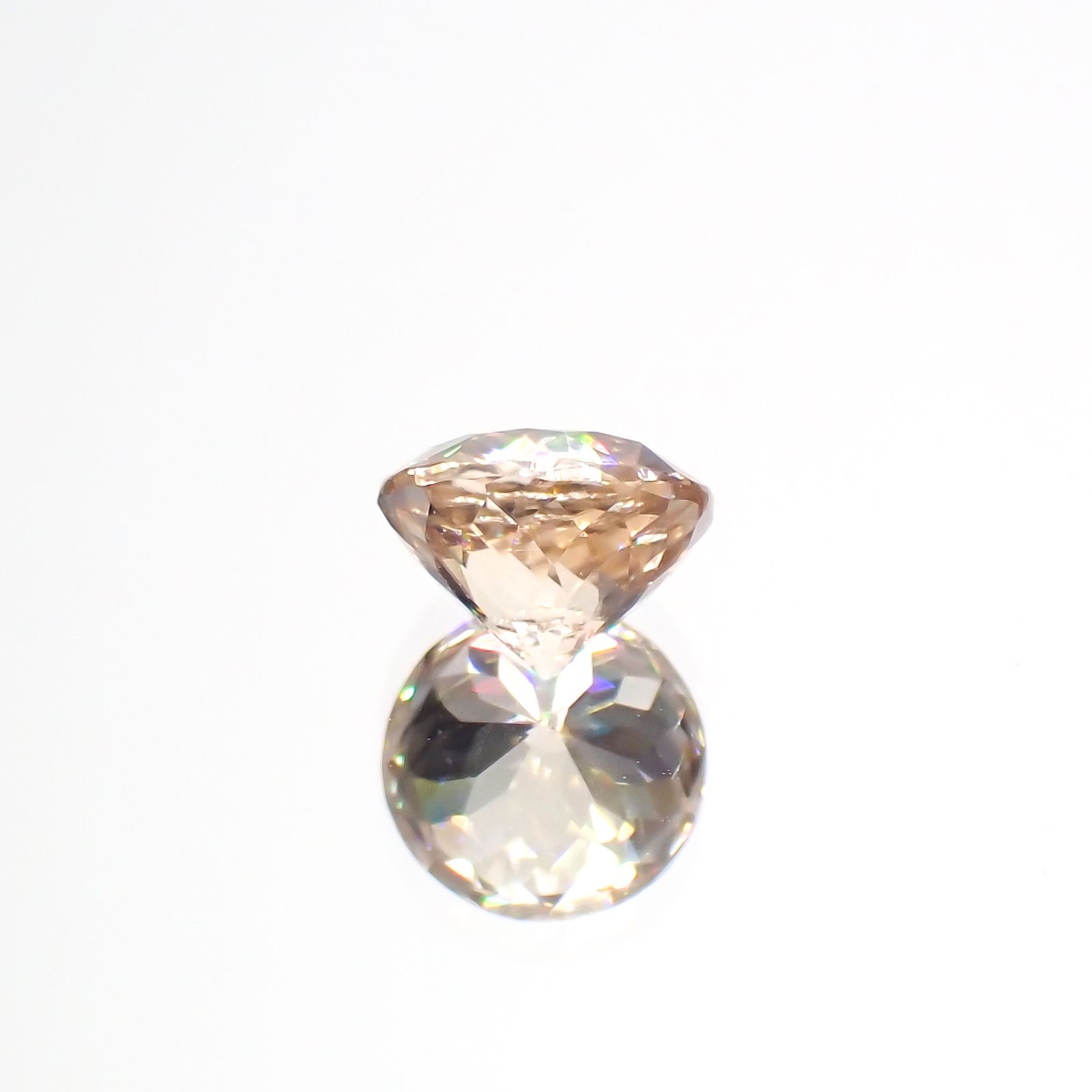 オレンジジルコン(宝石名ジルコン)スリランカ/カンボジア産 1.35ct 識別済[231124188]6.1x6.1mm前後