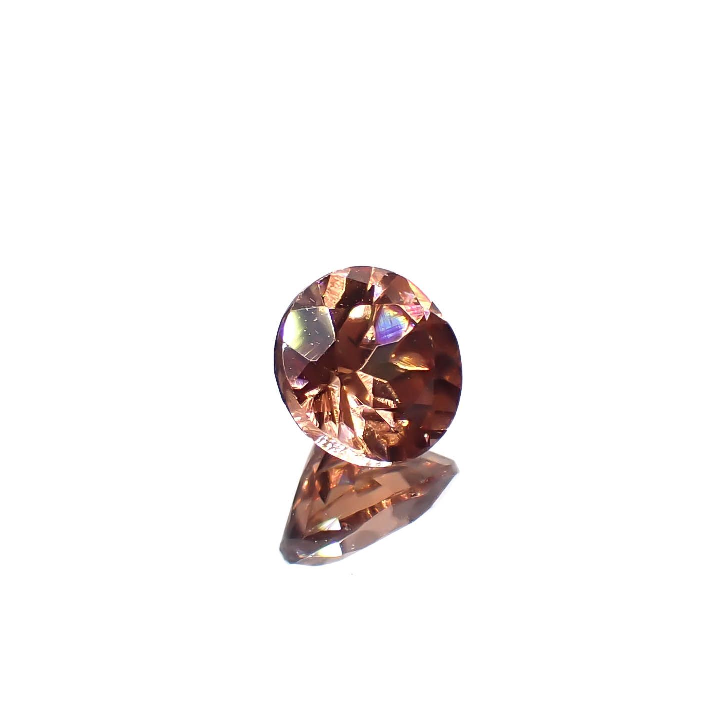 オレンジジルコン スリランカ/カンボジア産 1.55ct[240728497]6.6x6.6mm前後