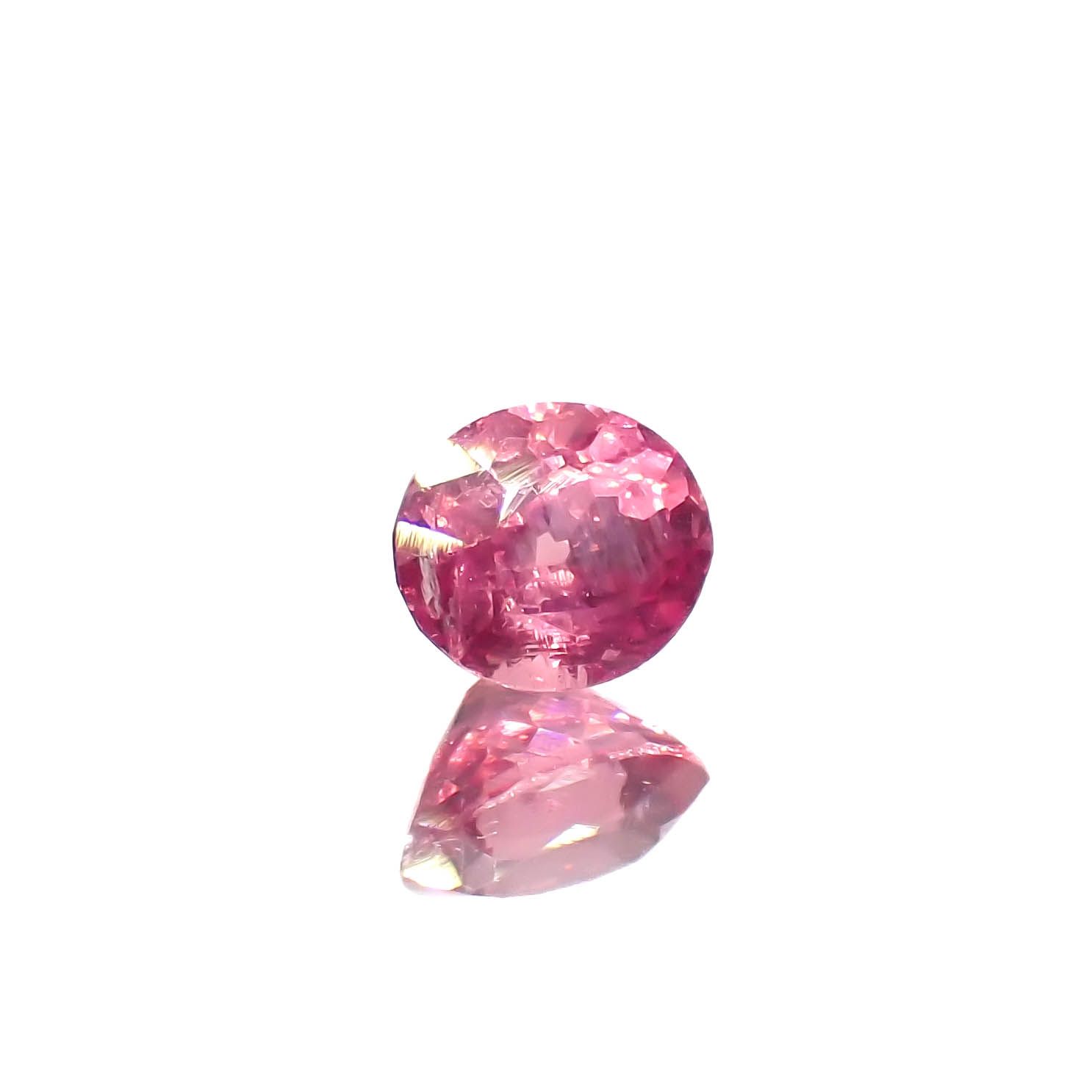 ピンクスピネル パパラチャカラー タンザニア産 0.36ct[230522130]4.4x3.8mm前後
