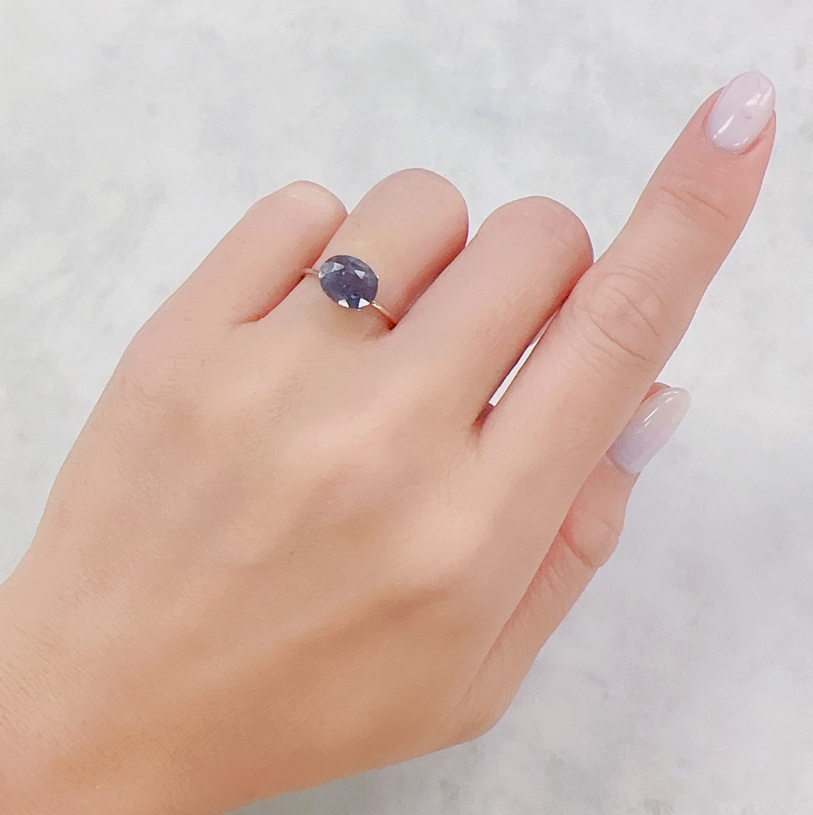 ブラッドショットアイオライト インド産 1.47ct[230622531]8.9x7.1mm前後