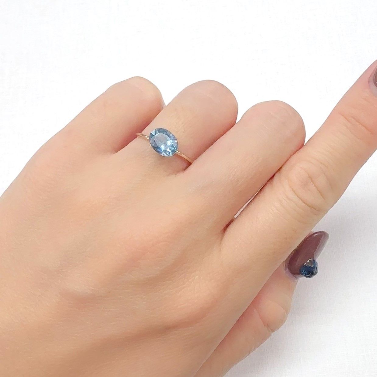 アクアマリン サンタマリアカラー マダガスカル産 1.15ct[240326976]8x6.1mm前後