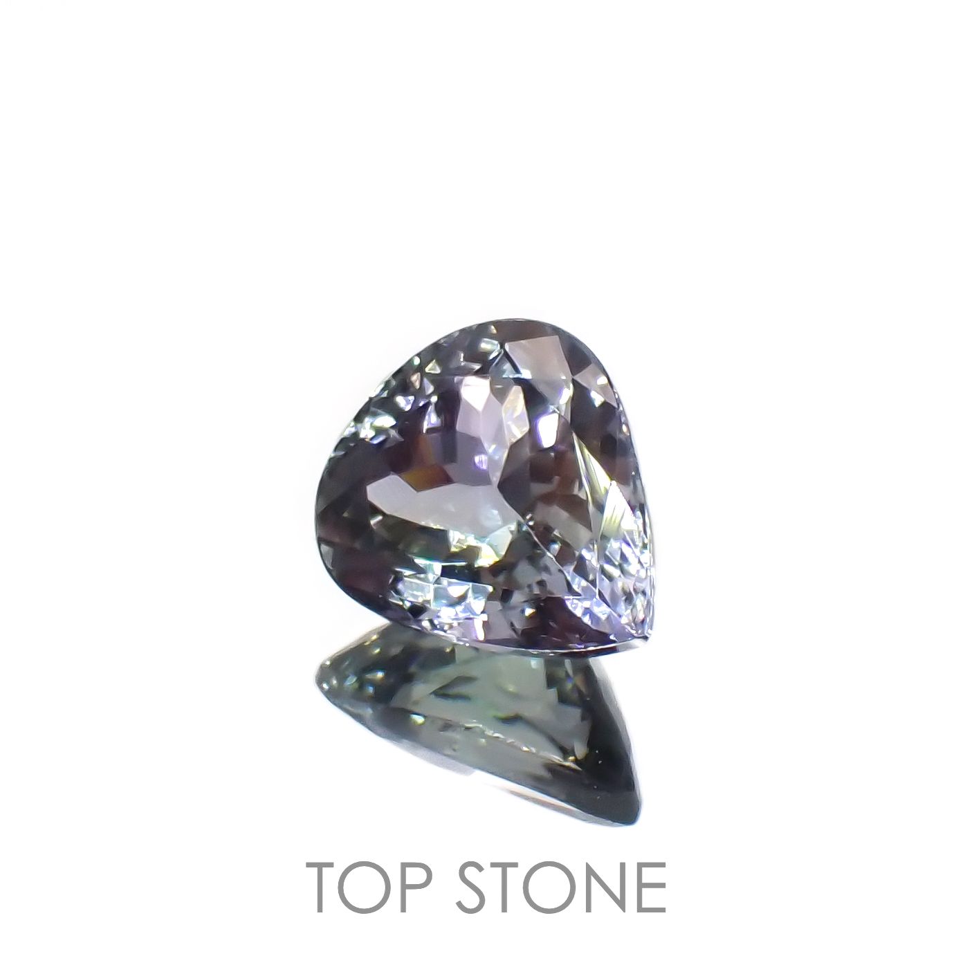 バイカラータンザナイト(宝石名ゾイサイト)タンザニア産 2.32ct 識別済[221119006]9.4x8.2mm前後