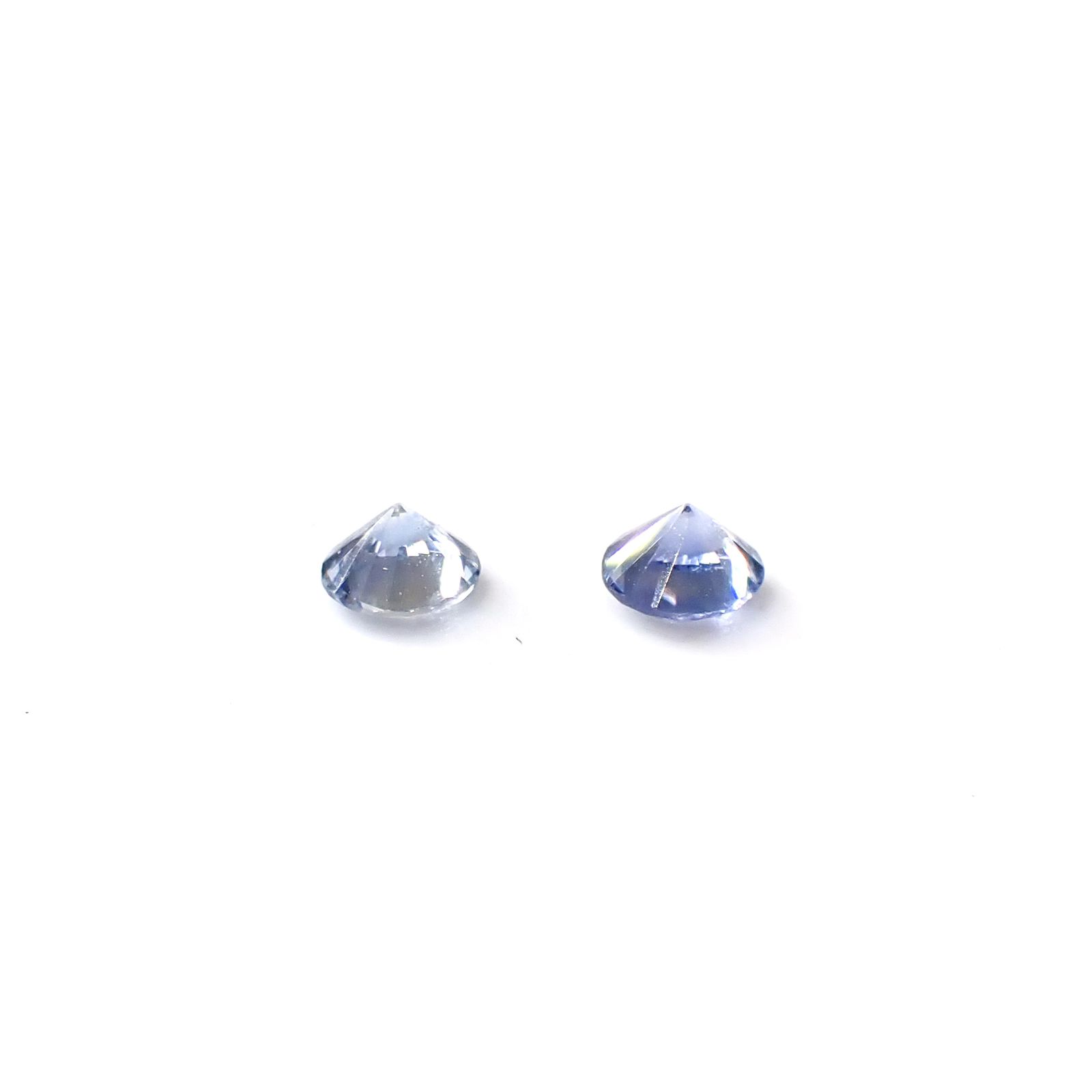 ◇ペアセット◇アイスブルーサファイア スリランカ/マダガスカル産 0.25ct(2pcs合計) [250830990]2.9x2.9mm前後