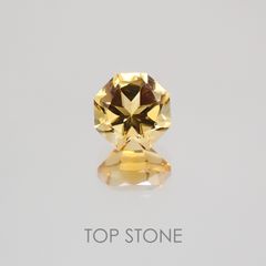 <ランダムセレクト1個販売> ◇オクタゴンカット◇シトリンSA(宝石名シトリン) ブラジル産 0.48ct前後 識別済[21029584]5×5mm前後