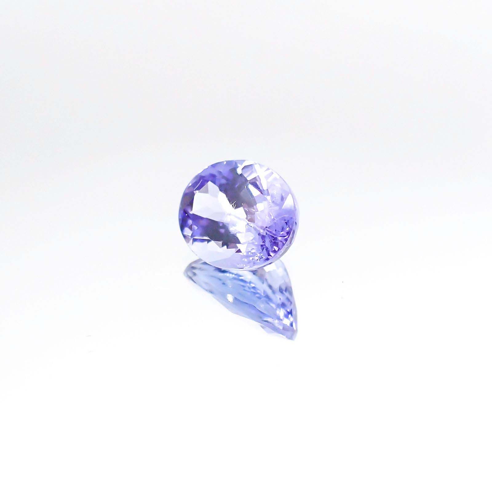 タンザナイト(宝石名タンザナイト)タンザニア産 1.74ct 識別済[230723006]8.5x6.5mm前後