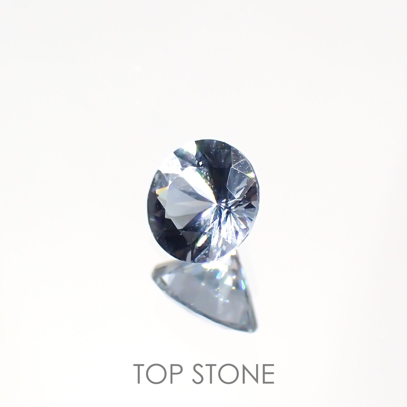 グレイッシュブルースピネル ビルマ産 ルース 0.35ct[210913142]4.5×4.5mm前後
