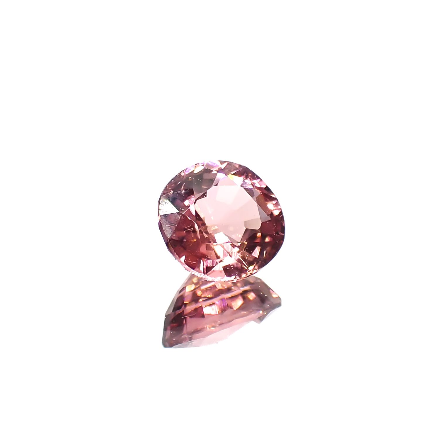 ローズピンクトルマリン(宝石名ピンク・トルマリン)ブラジル/アフリカ産 0.89ct 識別済[240929139]6.2x5.9mm前後