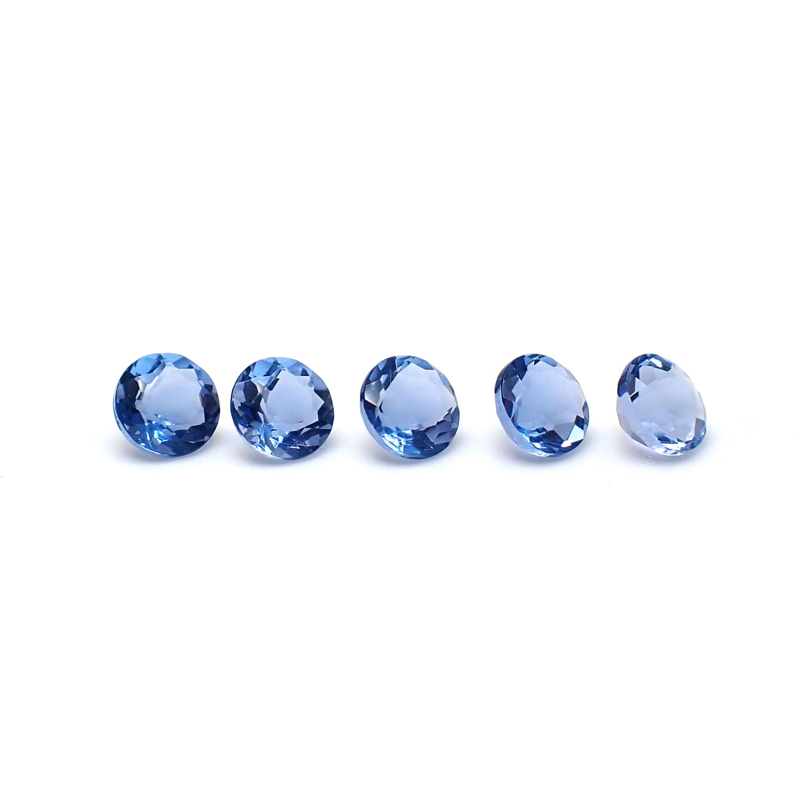 <ランダムセレクト1個販売> カラーチェンジフローライト ラウンドカット ブラジル産 0.60ct前後[210913383-PAC]5.1×5.1mm前後