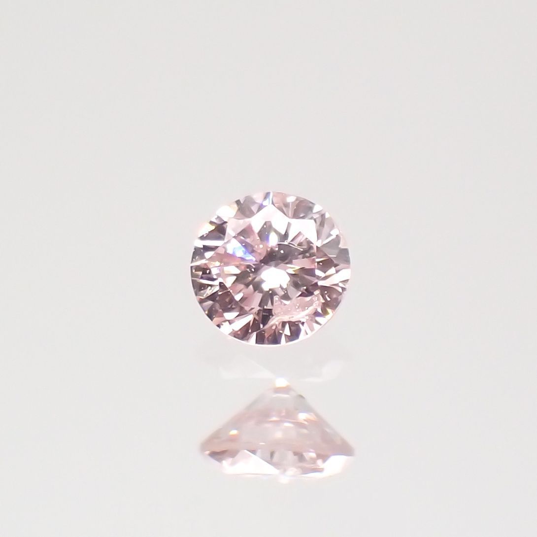 ピンクダイヤモンド(宝石名ダイヤモンド) I-1 / FANCY LIGHT PINK 0.038ct ソ付(CGL)[210812234]2.1×2.1mm前後
