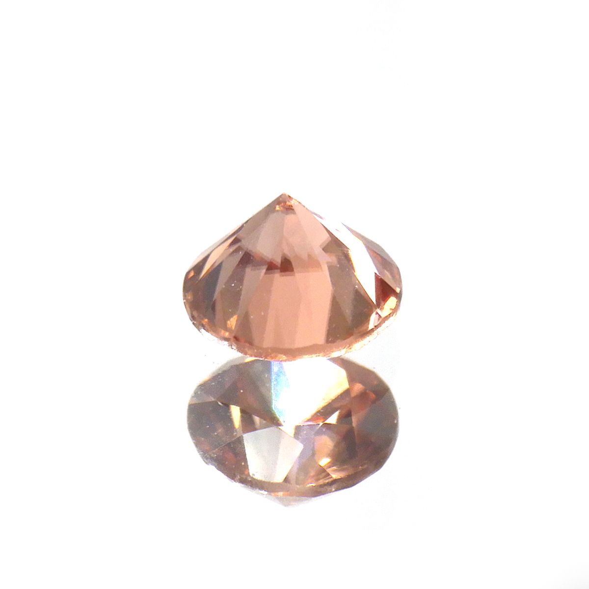 ライトピンクジルコン(宝石名ジルコン)スリランカ/カンボジア産 0.41ct 識別済[220716990]4.1x4.1mm前後