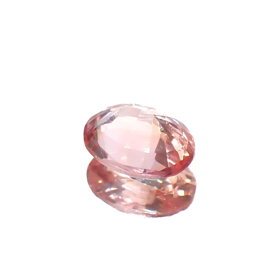 パパラチャサファイア(宝石名サファイア/別名パパラチャ・サファイア)スリランカ産 0.188ct 日独鑑付[230119732]4.12x3.17mm前後