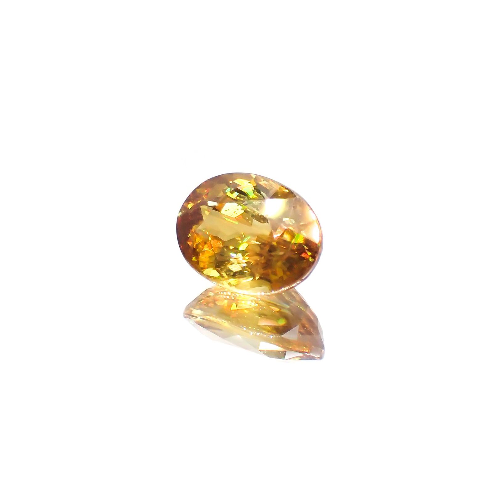 ゴールデンスフェーン(宝石名スフェーン) マダガスカル産 1.63ct 識別済[210812762]8.1×6mm前後