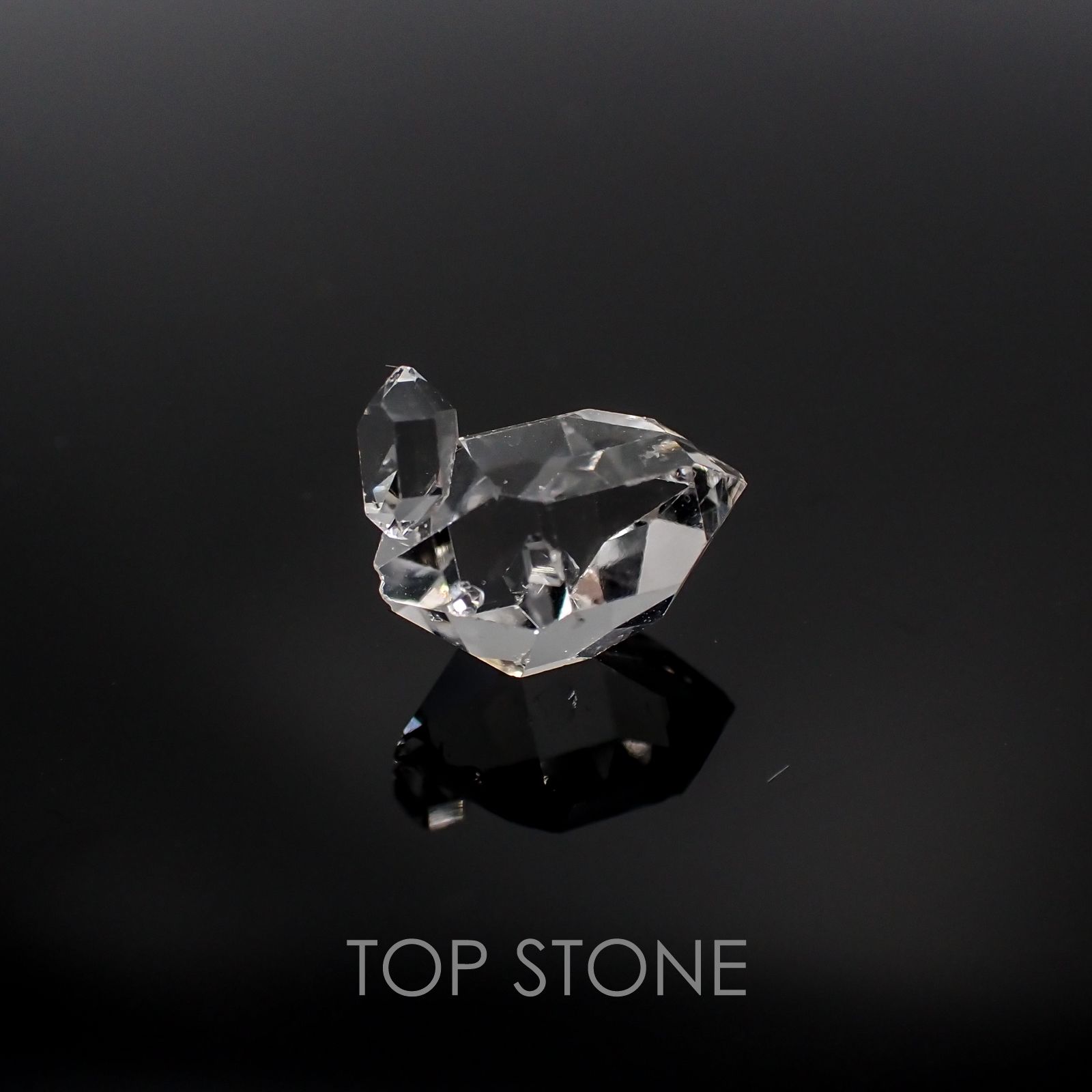 ハーキマーダイヤモンド アメリカ産 原石・結晶 3.36ct[20117554]11.4×9.8mm前後
