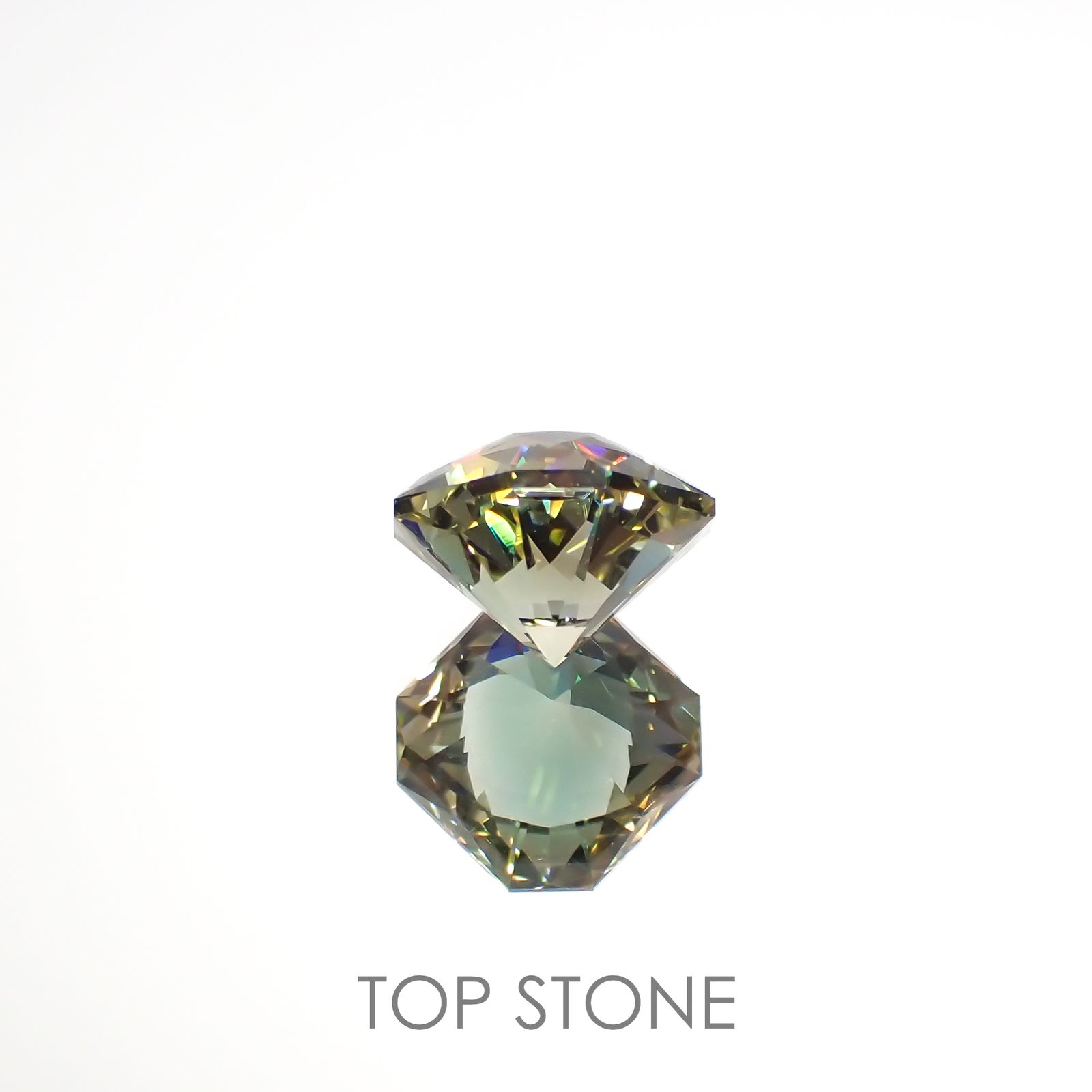 ◇カスタムカット◇バイカラーオレゴンサンストーン(宝石名ラブラドライト)アメリカ・オレゴン州産 2.32ct 識別済[220616273]7.9x7.9mm前後