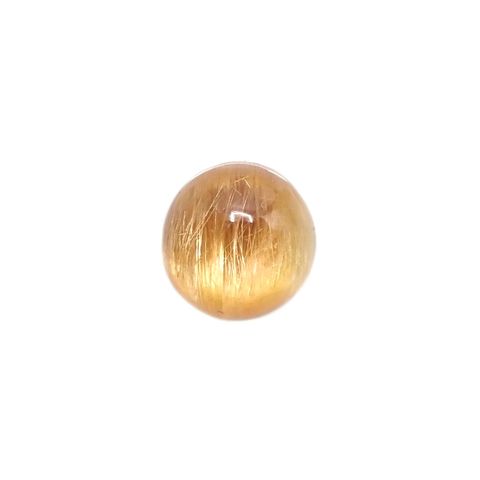 ルチルクォーツ(宝石名ルチルレイテッド・クォーツ) ブラジル産 識別済 2.31ct / 7.8×7.5mm前後 [251013308]