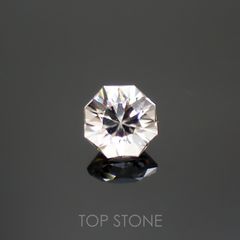 ◇オクタゴンカット◇カラーレスジルコン(宝石名ホワイト・ジルコン)スリランカ/カンボジア産 0.80ct 識別済[220114290]4.8x4.7mm前後